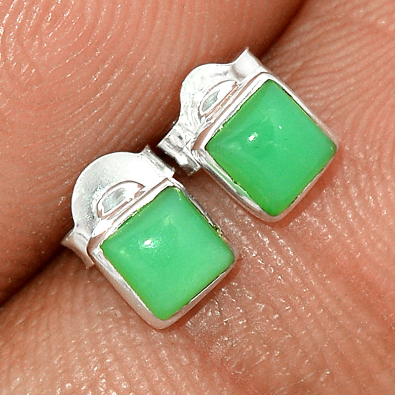 Chrysoprase Studs - CRPS285