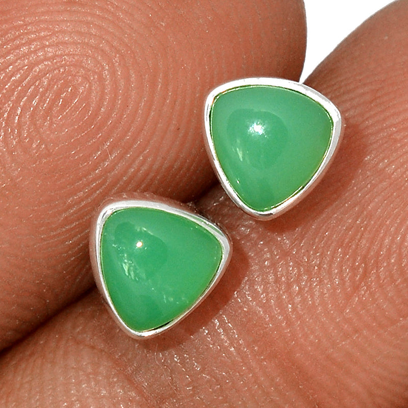 Chrysoprase Studs - CRPS295