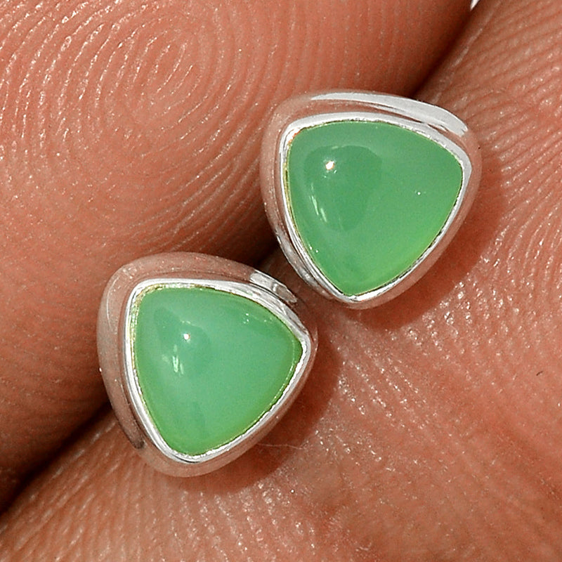 Chrysoprase Studs - CRPS305