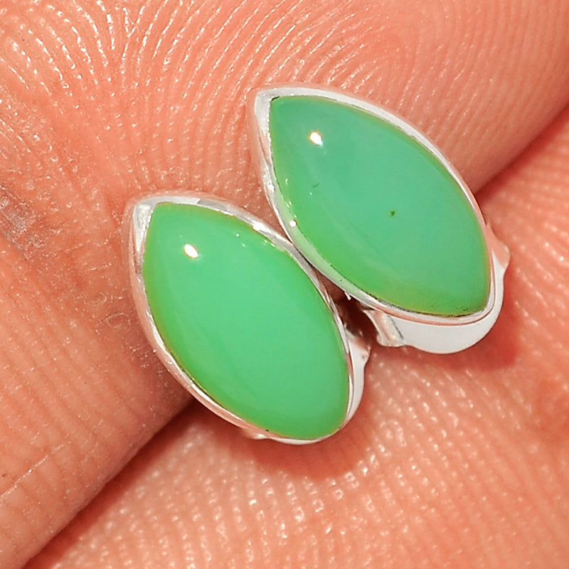 Chrysoprase Studs - CRPS317