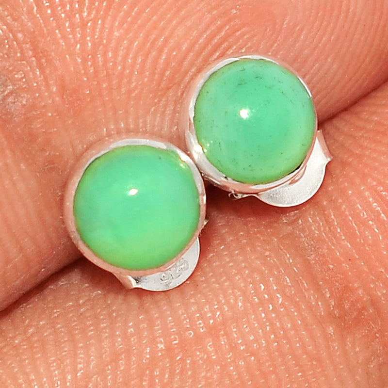 Chrysoprase Studs - CRPS337