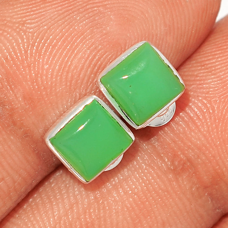 Chrysoprase Studs - CRPS355