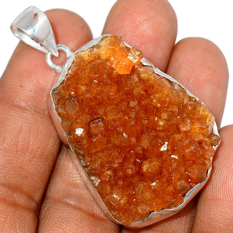 2.1" Citrine Druzy Pendants - CTDP626