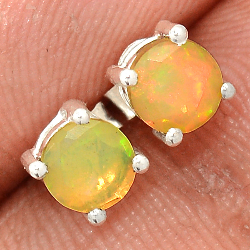 Ethiopian Opal Faceted Studs - EOFS140