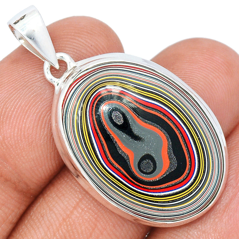 1.6" Fordite Detroite Agate Pendants - FDAP440