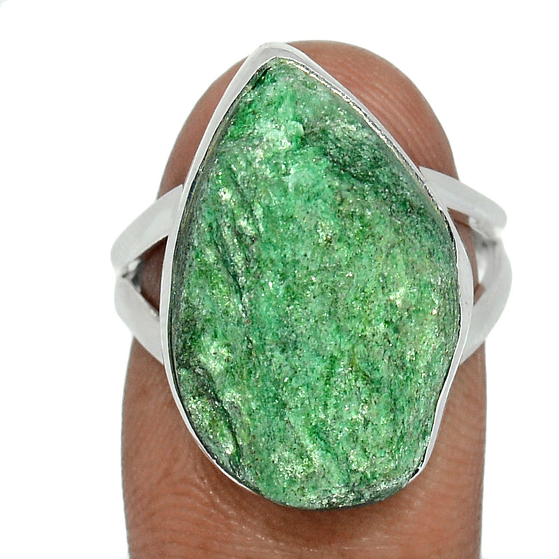 Fuchsite Green Muscovite Ring - FUKR40