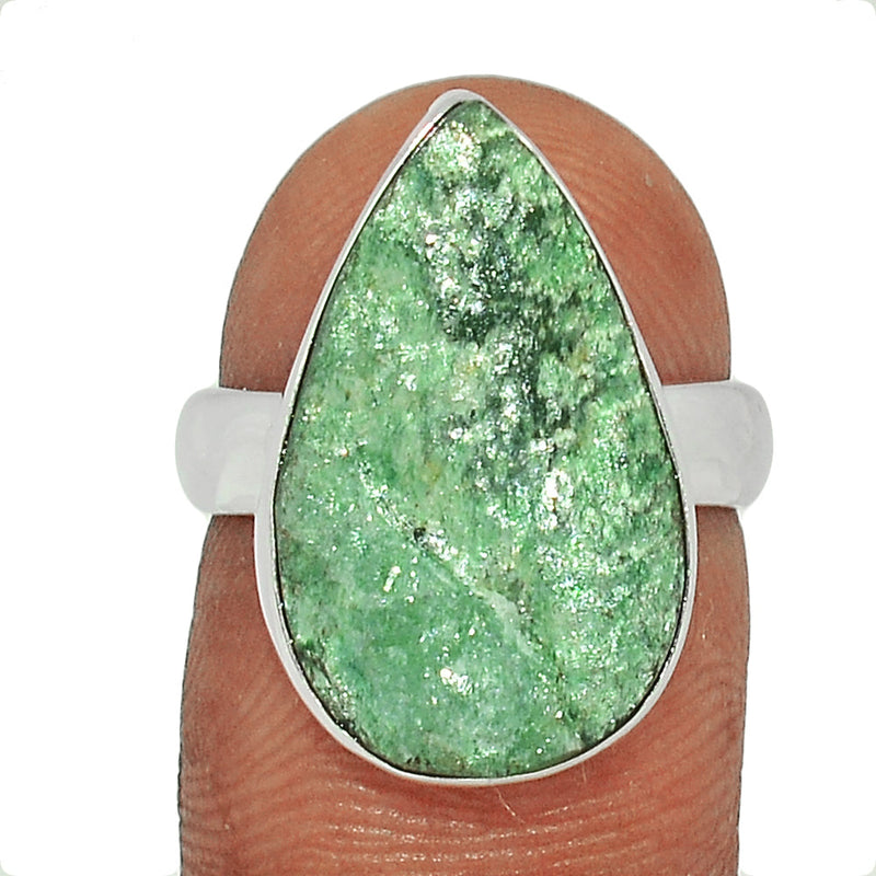 Fuchsite Green Muscovite Ring - FUKR5