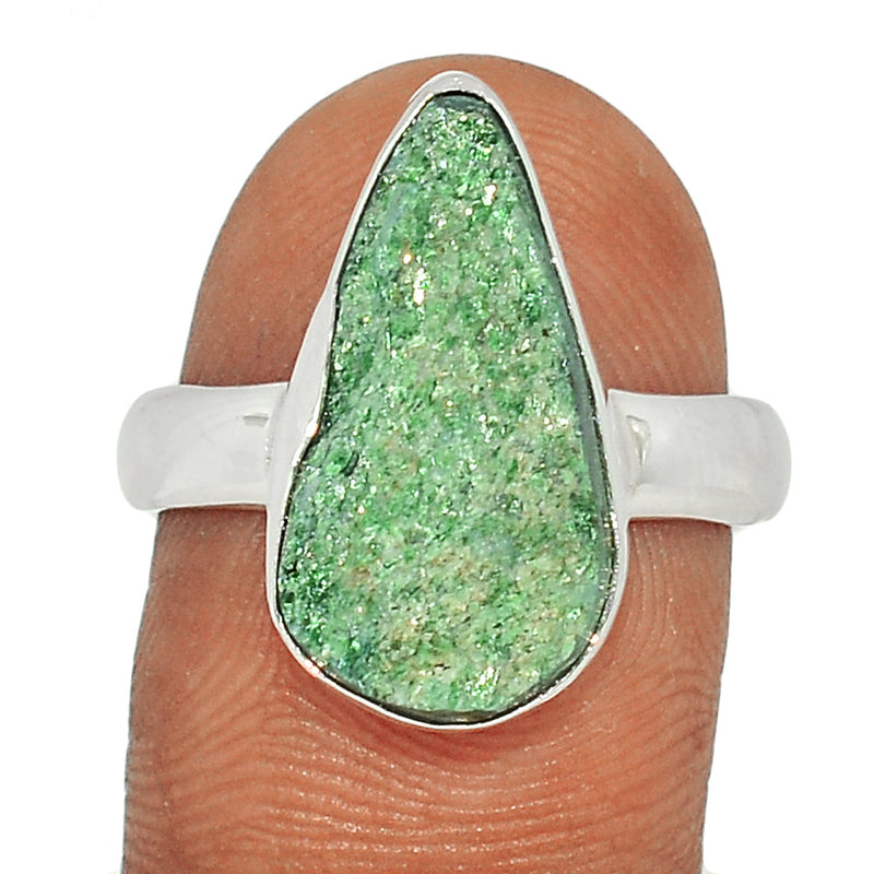 Fuchsite Green Muscovite Ring - FUKR7