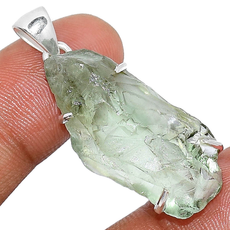 1.5" Claw - Green Amethyst Rough Pendants - GARP351