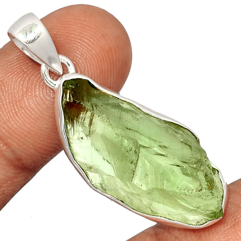 1.7" Green Amethyst Rough Pendants - GARP364