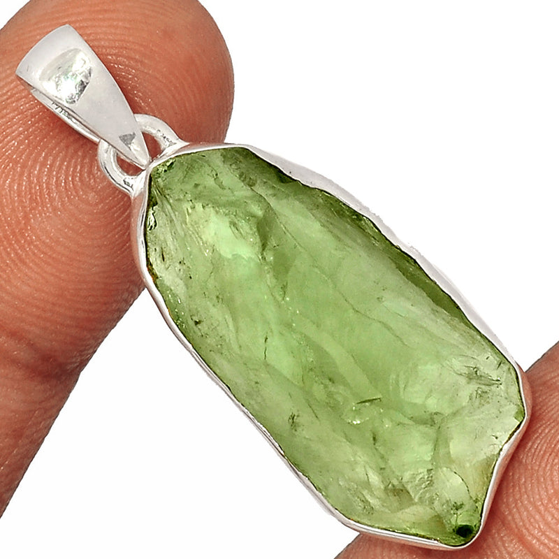 1.7" Green Amethyst Rough Pendants - GARP370