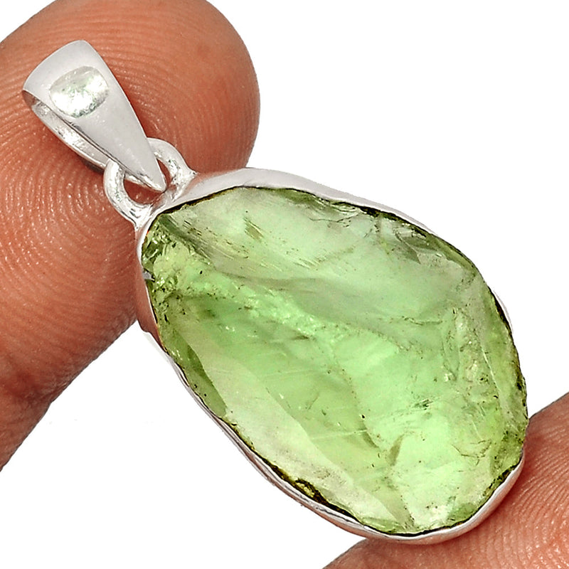 1.6" Green Amethyst Rough Pendants - GARP377