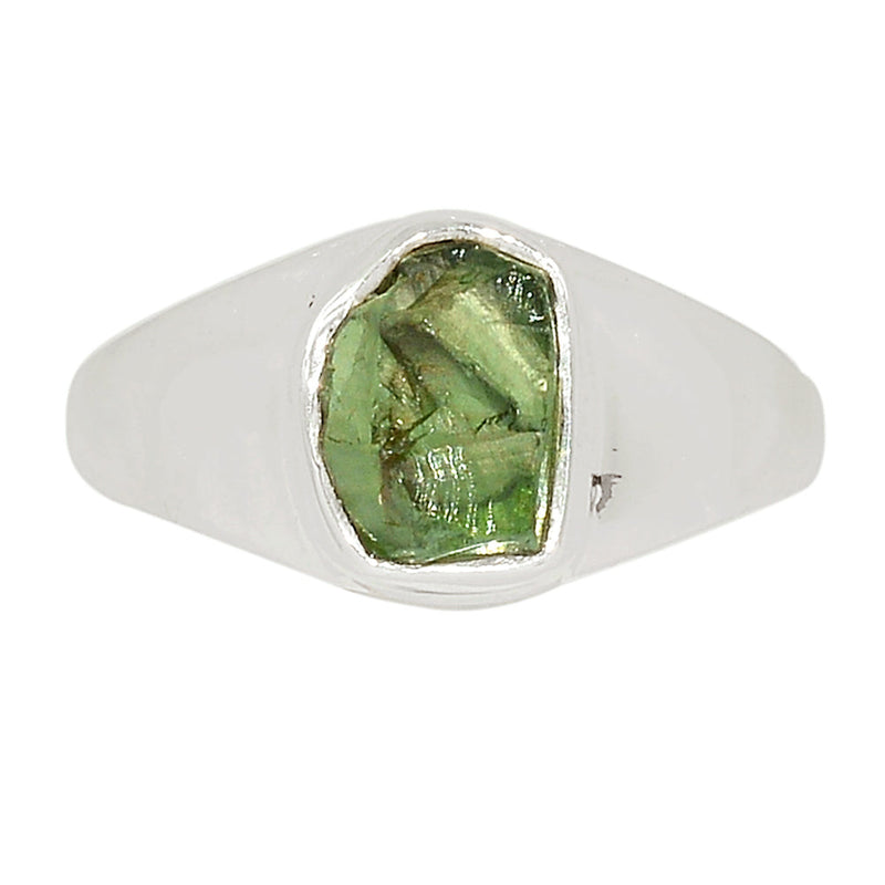 Solid - Green Apatite Rough Ring - GATR116