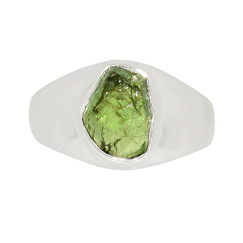 Solid - Green Apatite Rough Ring - GATR124