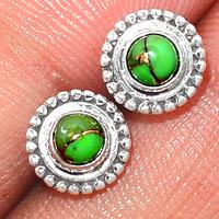 Copper Green Turquoise Studs - GCTS235