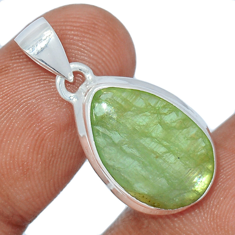 1.1" Green Kyanite Cabochon Pendants - GKCP104