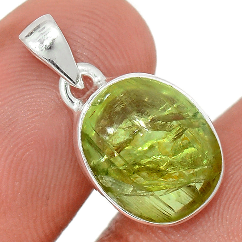 0.8" Green Kyanite Cabochon Pendants - GKCP240