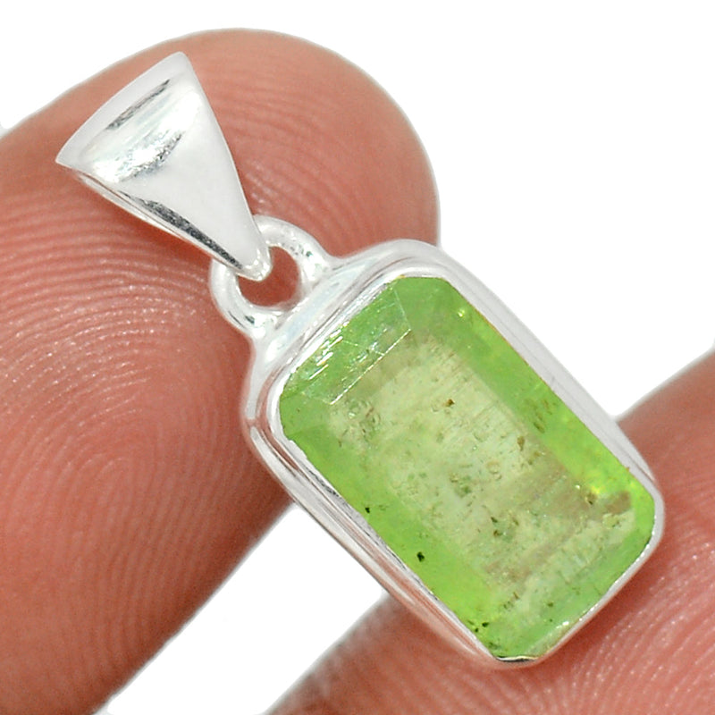 1" Green Kyanite Faceted Pendants - GKFP261