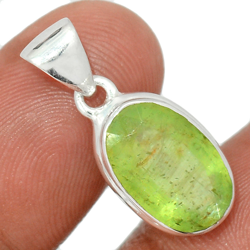 1" Green Kyanite Faceted Pendants - GKFP265