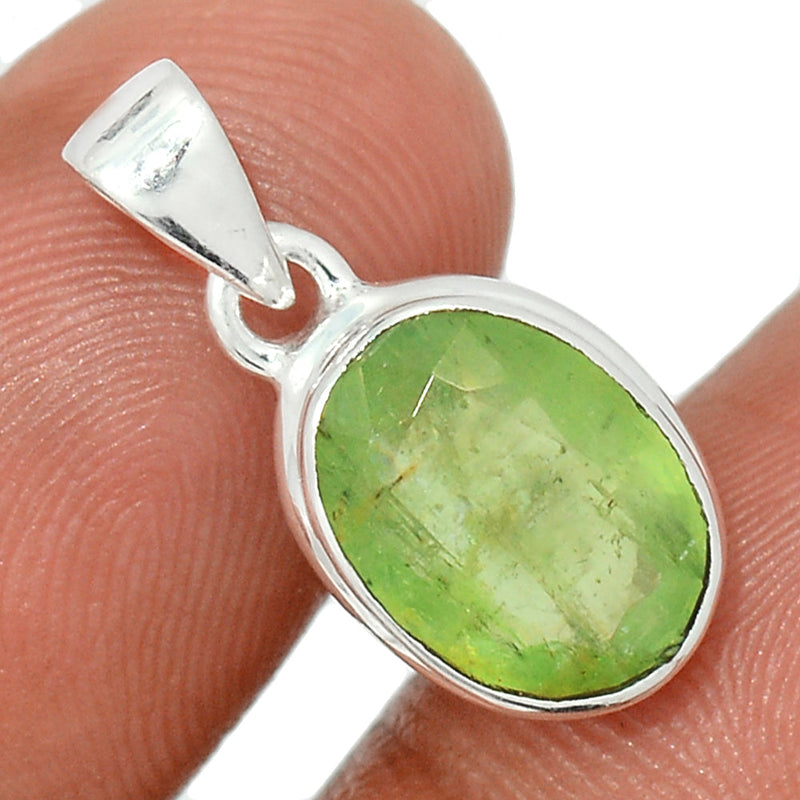 0.8" Green Kyanite Faceted Pendants - GKFP266