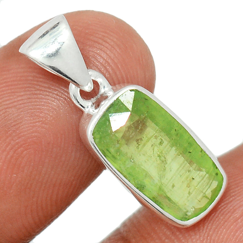 1" Green Kyanite Faceted Pendants - GKFP269