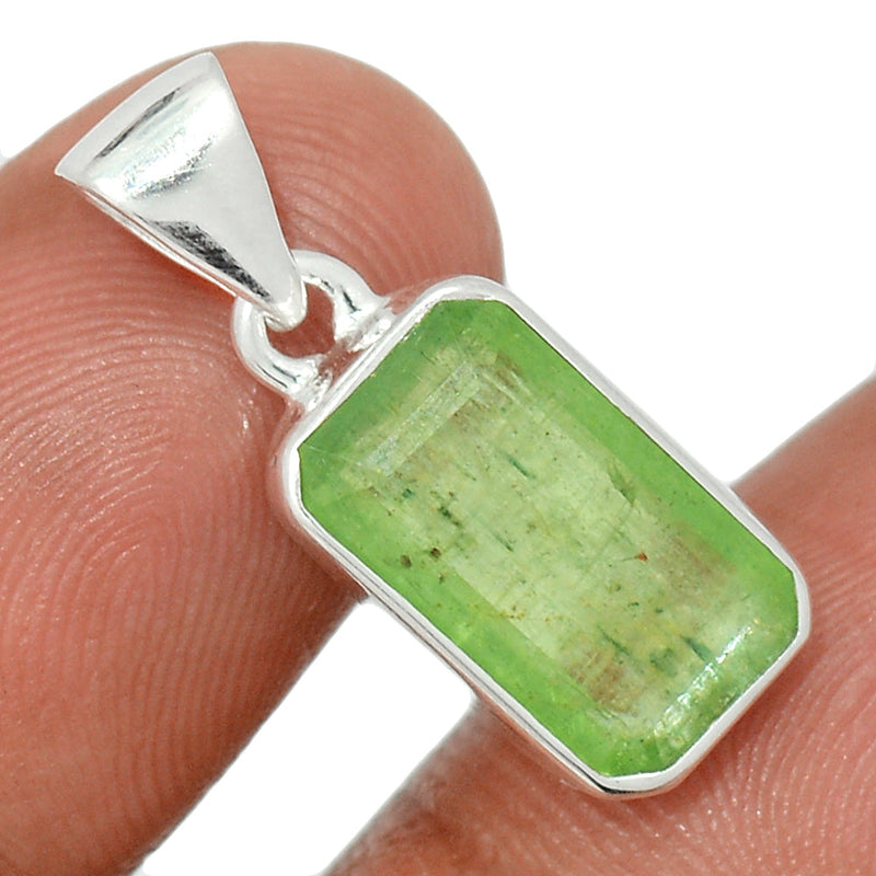 1" Green Kyanite Faceted Pendants - GKFP270