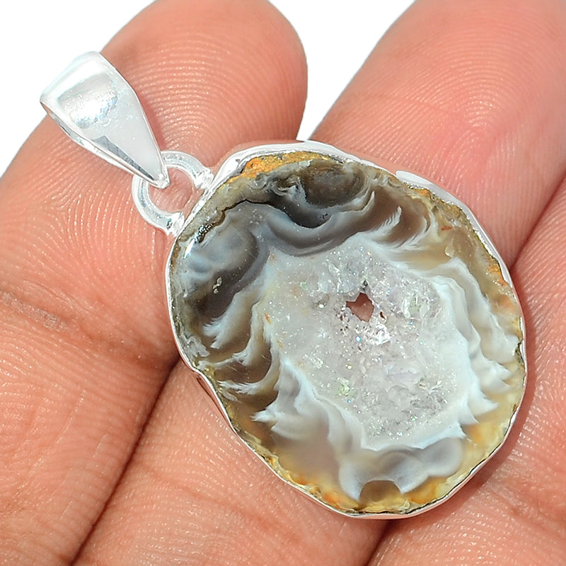 1.6" Oco Geode Druzy Pendants - GODP744