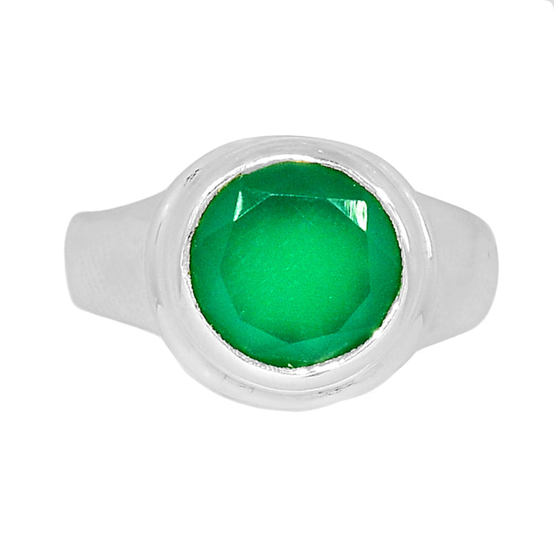 Solid - Green Onyx Faceted Ring - GOFR420