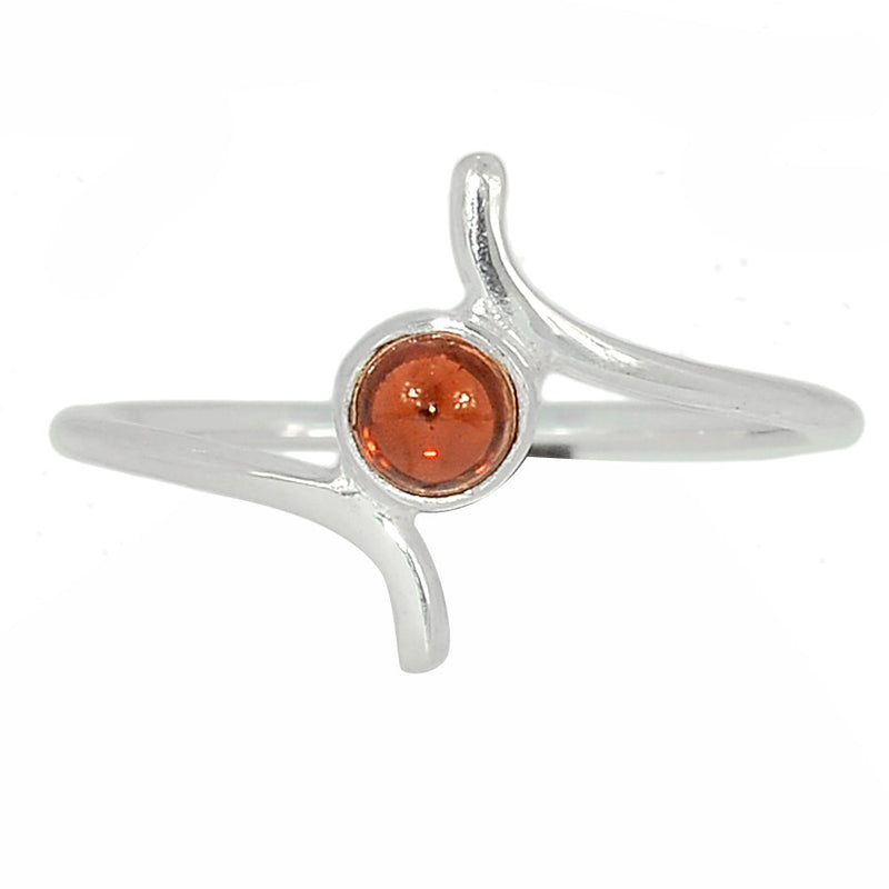 Small Plain - Garnet Cabochon Ring - GRCR780