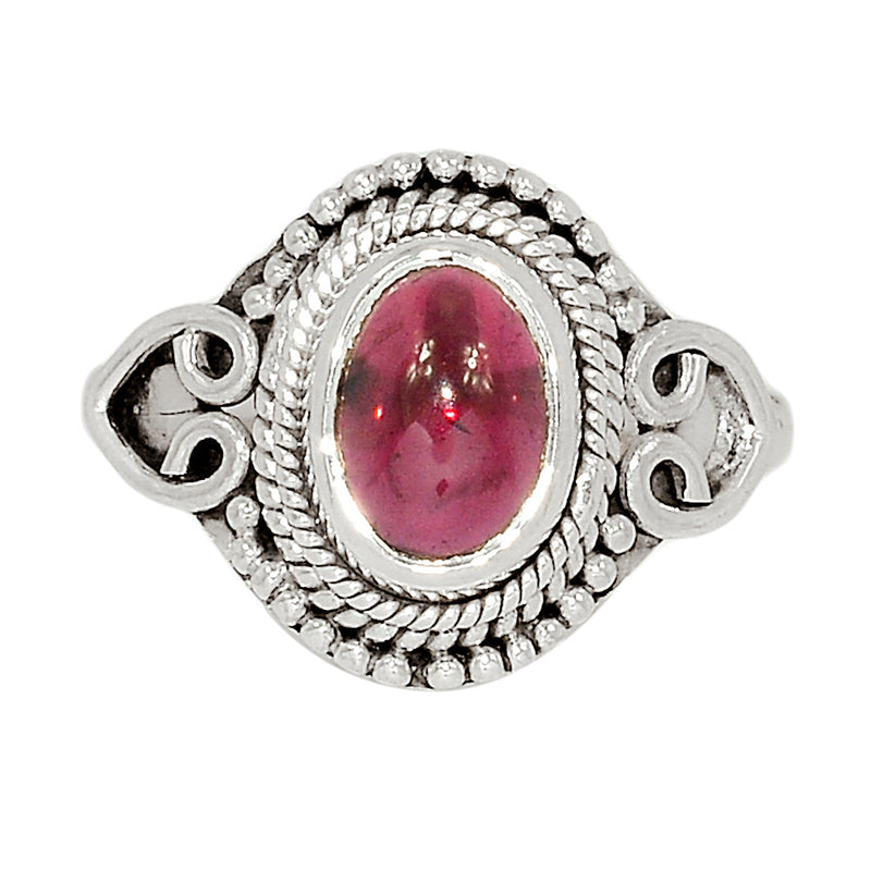 Small Filigree - Garnet Cabochon Ring - GRCR897