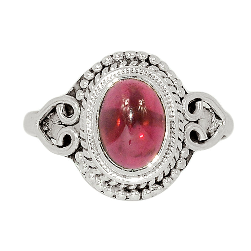 Small Filigree - Garnet Cabochon Ring - GRCR901