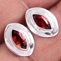 Faceted Garnet Studs-GRFS458