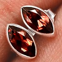 Faceted Garnet Studs-GRFS463