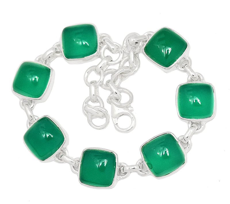 8.2" Green Onyx Bracelets - GROB34