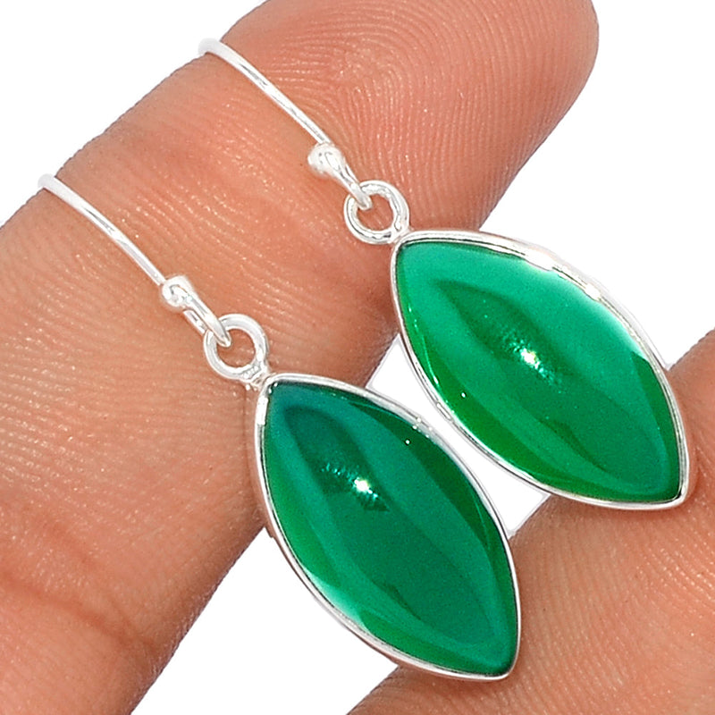 1.5" Green Onyx Earrings - GROE389