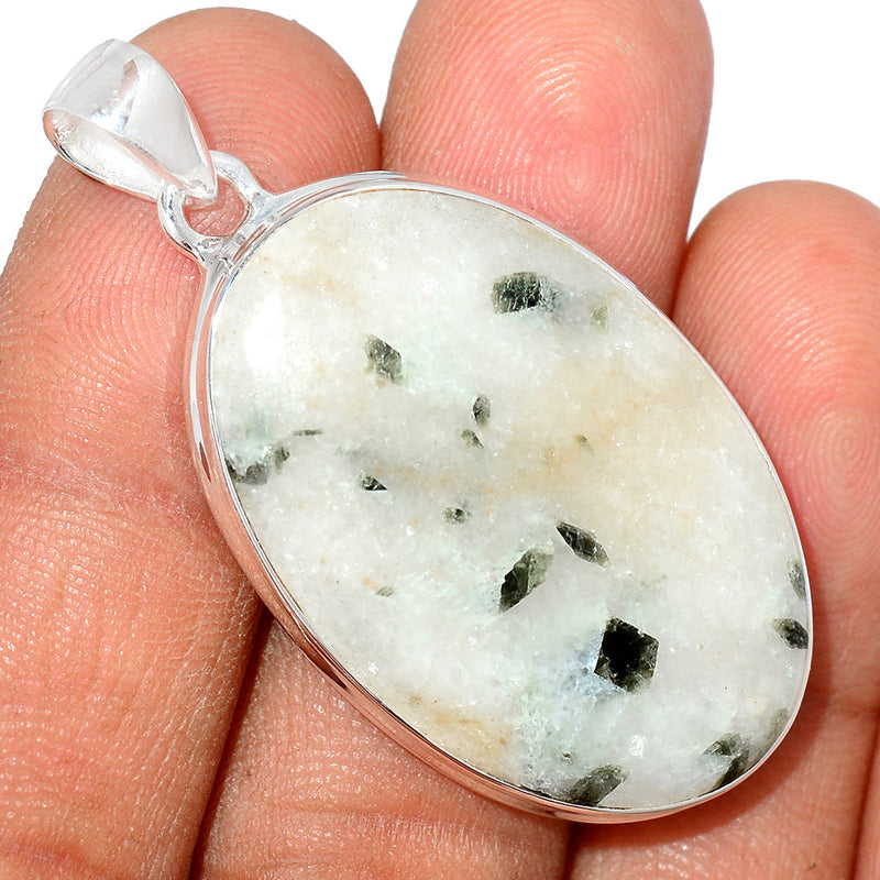 1.8" Green Tourmaline In Quartz Cabochon Pendants - GTCP238