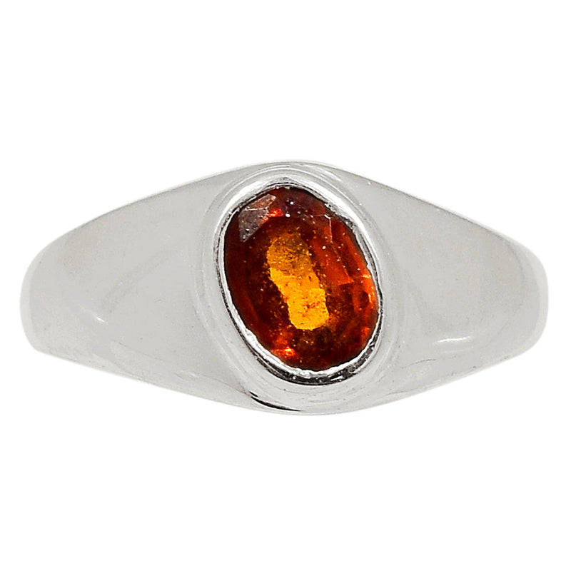 Solid - Hessonite Garnet FacetedRing - HFGR221