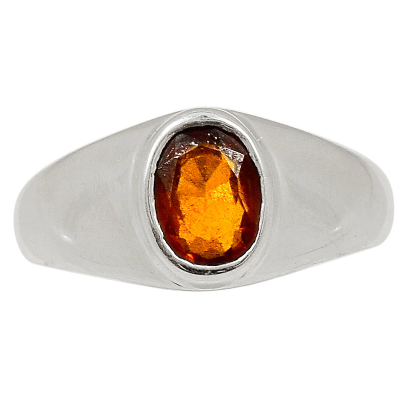 Solid - Hessonite Garnet FacetedRing - HFGR226