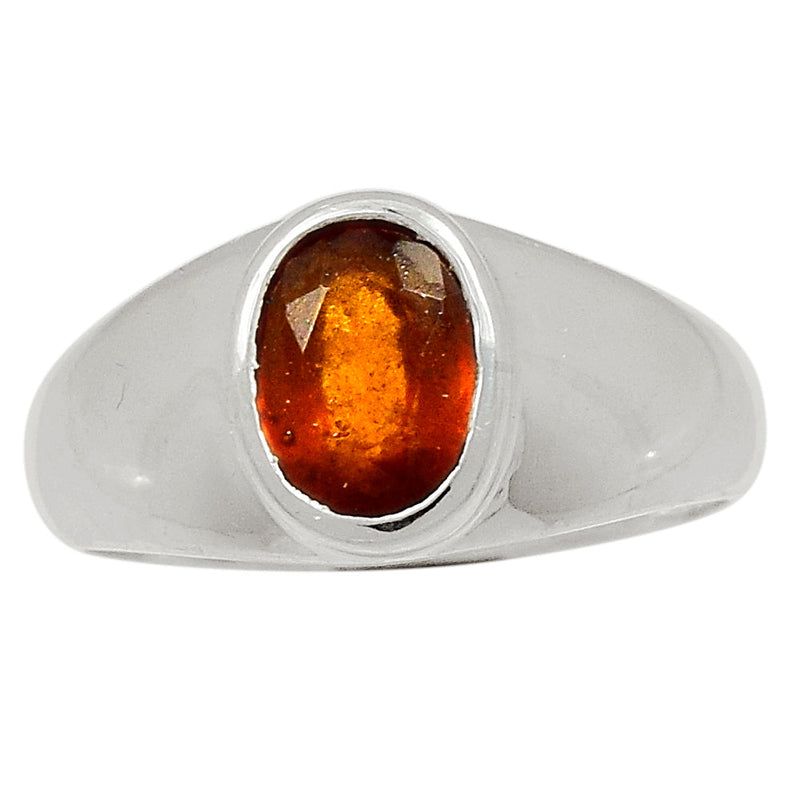 Solid - Hessonite Garnet FacetedRing - HFGR227