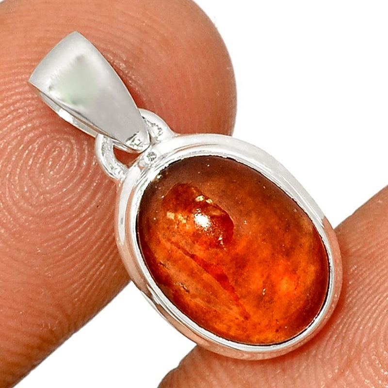 0.8" Hessonite Garnet Cabochon Pendants - HGCP153