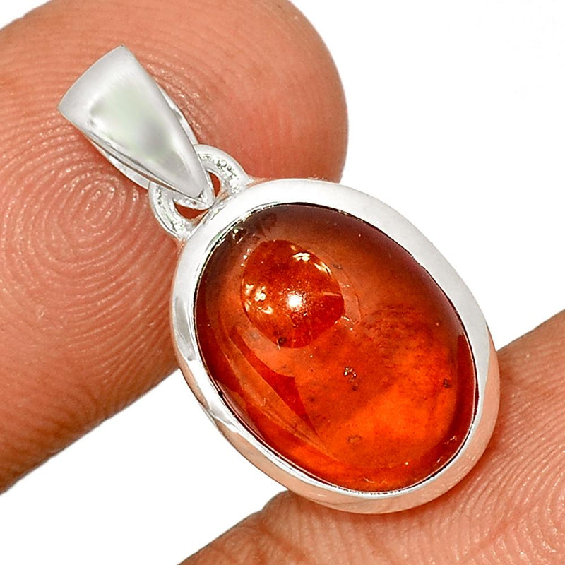 1" Hessonite Garnet Cabochon Pendants - HGCP154