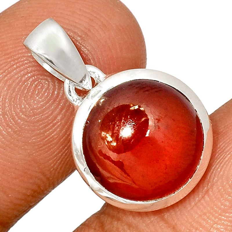 1" Hessonite Garnet Cabochon Pendants - HGCP160