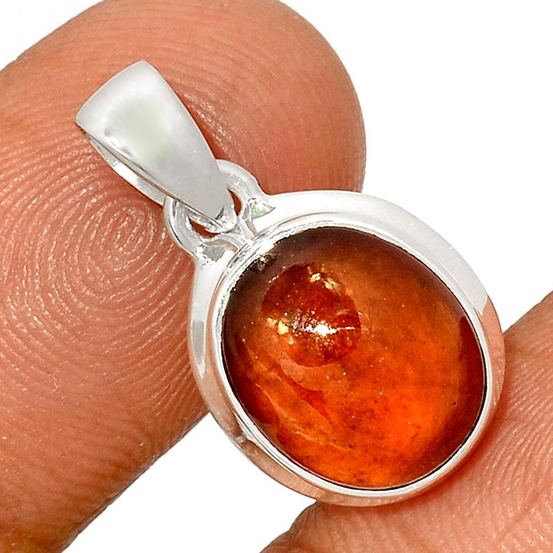 1" Hessonite Garnet Cabochon Pendants - HGCP166