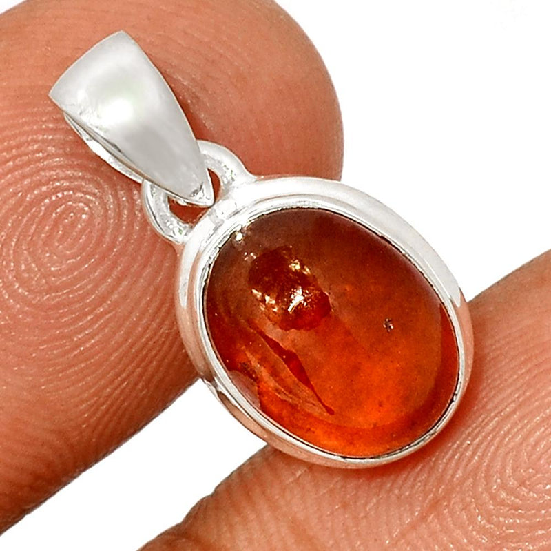 0.8" Hessonite Garnet Cabochon Pendants - HGCP178