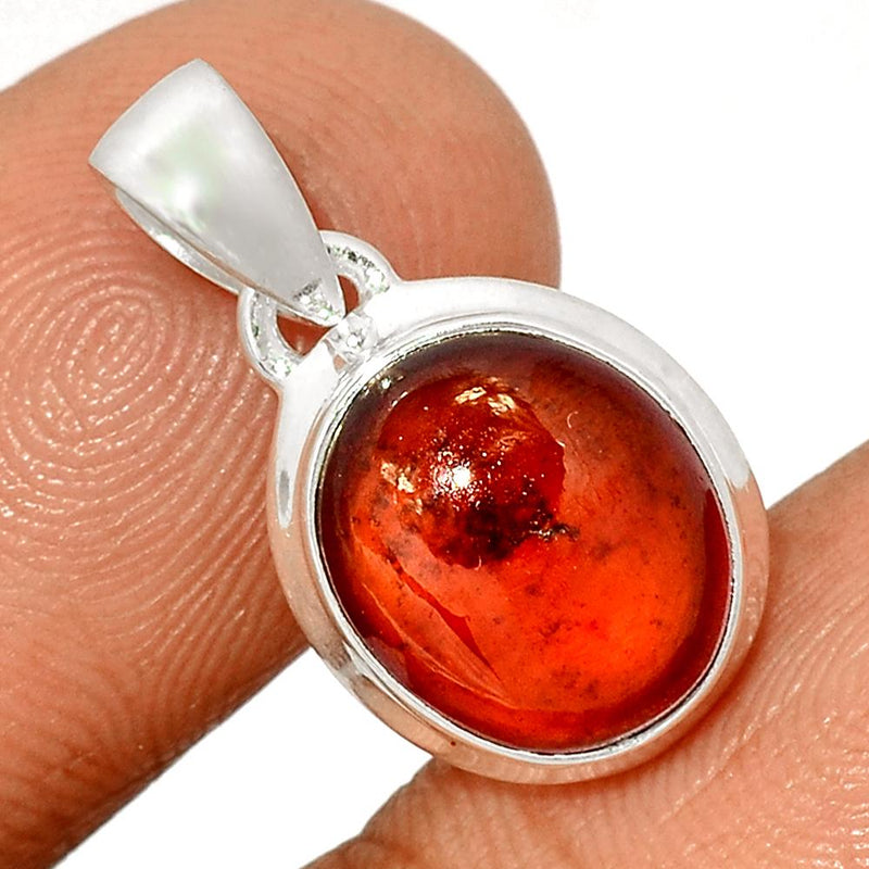 0.8" Hessonite Garnet Cabochon Pendants - HGCP184