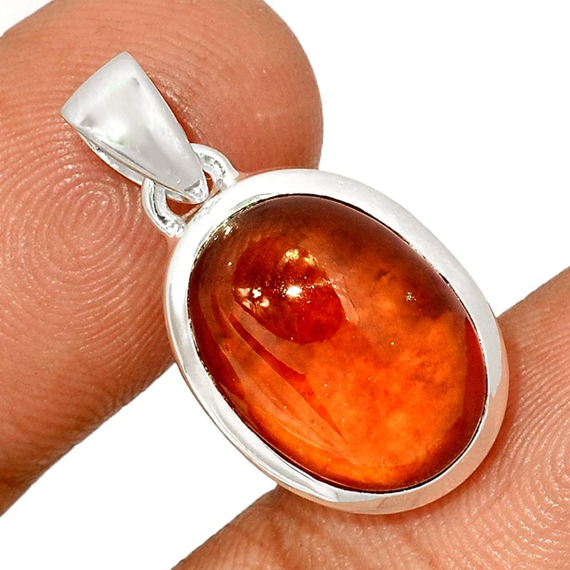 1.1" Hessonite Garnet Cabochon Pendants - HGCP185