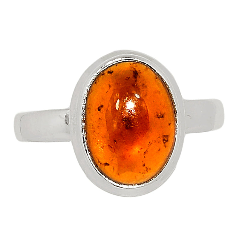 Hessonite Garnet Cabochon Ring - HGCR128