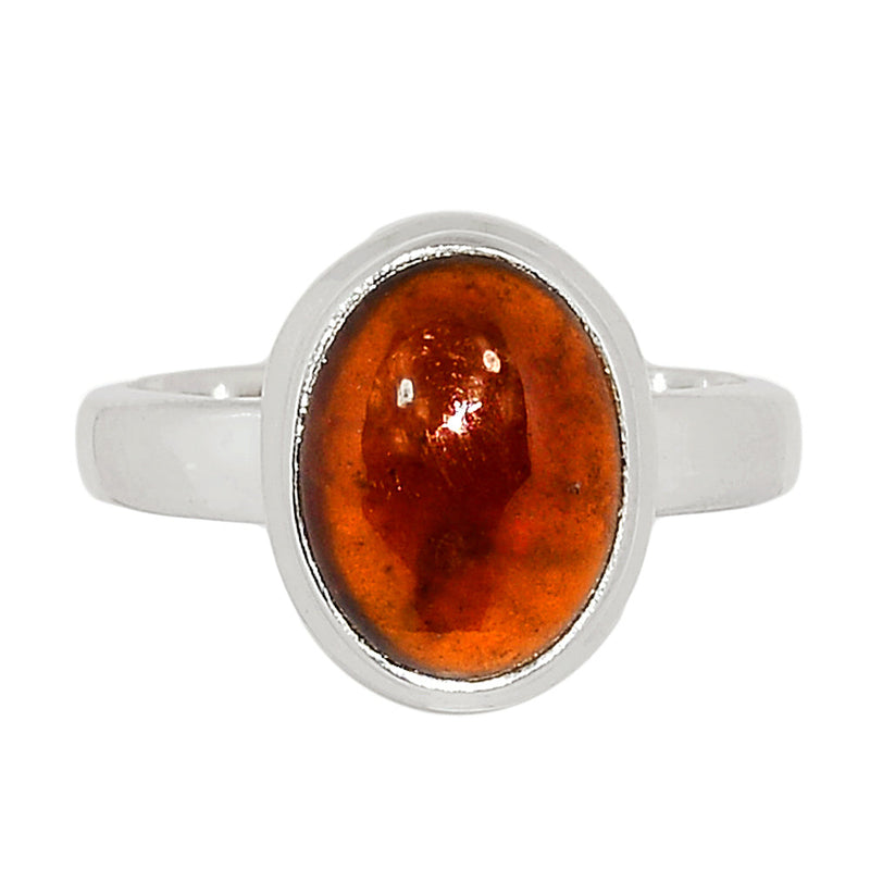 Hessonite Garnet Cabochon Ring - HGCR138