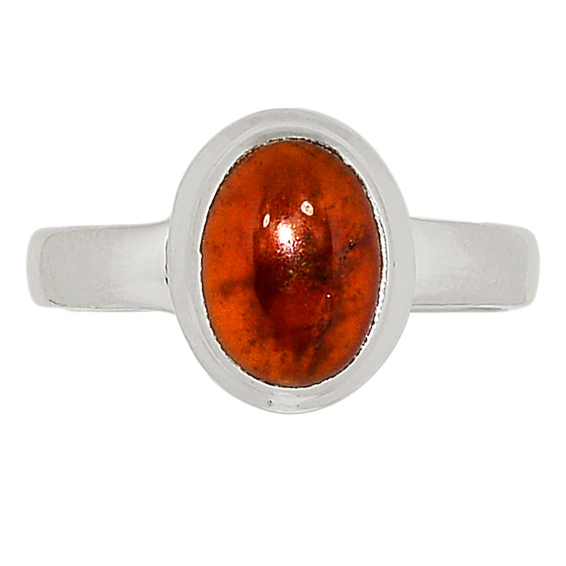 Hessonite Garnet Cabochon Ring - HGCR146