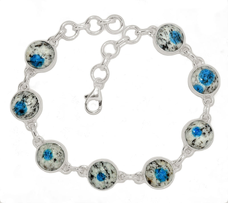 8.7" K2 Blue - Azurite In Quartz Bracelets - K2B80